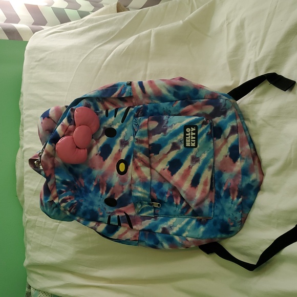 Hello Kitty Tie Dye Loungefly Backpack - Picture 3 of 16